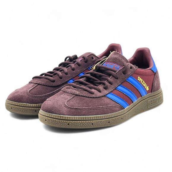 Adidas Handball Spezial IF9530 Suede Sneakers Burgundy and Blue Size US 8 - NWB - Picture 1 of 7